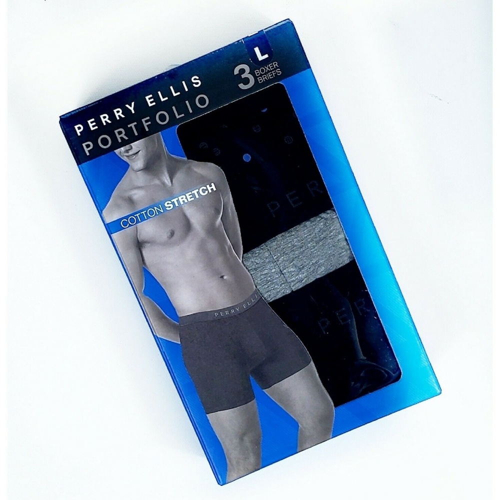 SOLD☆ Perry Ellis Portfolio 3 Pk Boxer Briefs L - Picture 1 of 2